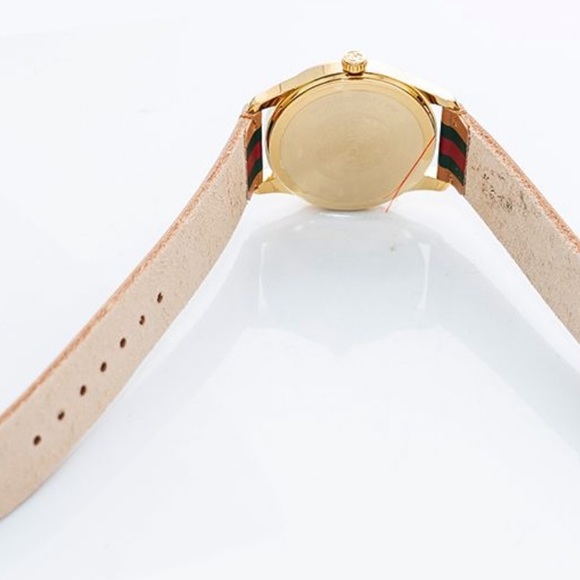 Gucci G-Timeless Quartz Brown Dial with Stripe Motif Unisex Watch - Picture 6 of 6